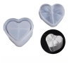 3d подаръчна кутия Сърце капак подарък панделка 2 части кутийка силиконов молд форма за бижута смола, снимка 2