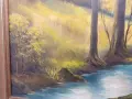 Немски горски пейзаж, масло върху платно с подрамка – 59х49 см (подпис Manfred) , снимка 7