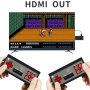 Конзола за видеоигри HDMI,мини стик,вградени 1800 игри+2 безжични джойстика