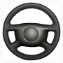 Кожен калъф за волан шиещ за Audi A3, A4, A6, снимка 1