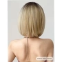 Каре перука 30 см – руси нюанси с тъмни корени и бретон, снимка 2