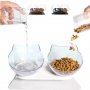 Модерна двойна купа за храна и вода за котки, снимка 13