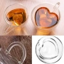 Двустенна стъклена термо чаша във формата на сърце!, снимка 2
