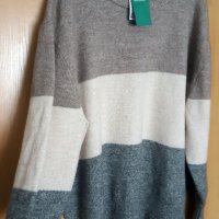 НАМАЛЕН - Нов пуловер райе H&M, снимка 3 - Блузи с дълъг ръкав и пуловери - 34350925