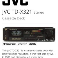 Касетен Дек JVC TD-X321, снимка 7 - Декове - 40307630