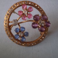 красива рядка антикварна брошка със цветя , снимка 7 - Антикварни и старинни предмети - 40106757