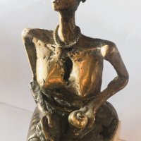 Масивна бронзова скулптура "Ева" Убавка Тончев, снимка 5 - Статуетки - 42557724