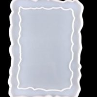 Грамадна назъбена правоъгълна рамка силиконов молд форма фондан смола гипс шоколад пано, снимка 1 - Форми - 35815796