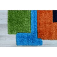 Шарен килим с абстрактна форма, снимка 2 - Килими - 41580545