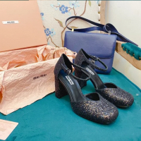 Дамски сандали на ток MIU MIU - реплика, снимка 2 - Дамски обувки на ток - 36313888
