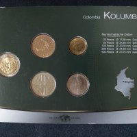Комплектен сет - Колумбия , 5 монети , снимка 2 - Нумизматика и бонистика - 44422655
