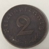 Монета 2 Reichspfennig 1939, снимка 3 - Нумизматика и бонистика - 38864064