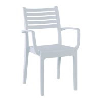 Стол трапезен градински OLIMPIA ARM Бял, снимка 1 - Столове - 44277245