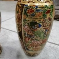 Три китайски рисувани порцеланови вази, ваза, кана, снимка 5 - Колекции - 35681790