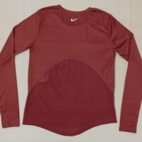 Nike DRI-FIT Miler Top оригинална блуза S Найк спорт фланелка фитнес, снимка 5 - Спортни екипи - 36072550