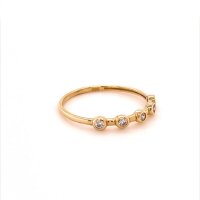 Златен дамски пръстен 1,06гр. размер:58 14кр. проба:585 модел:17770-6, снимка 3 - Пръстени - 41481812