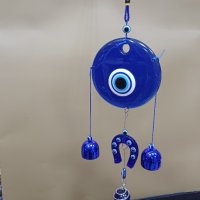Синьо око - Вятърен звънец назар подкова око   , снимка 7 - Декорация за дома - 42676135
