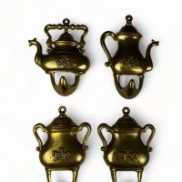 Сет антични винтидж закачалки от месинг Германия, снимка 3 - Антикварни и старинни предмети - 44382123