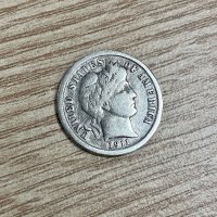 10 цента /Дайм/ 1911 г, САЩ - сребърна монета, снимка 2 - Нумизматика и бонистика - 41781290