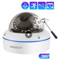 Водонепромокаема IP68 FULL HD 3MP 2304*1296P Onvif H.265 12V1А и 48V PoE IP Камера Микрофон mSD Слот, снимка 2 - IP камери - 41384957