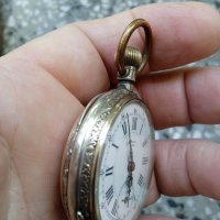 Сребърен джобен часовник Charles Locle, снимка 9 - Антикварни и старинни предмети - 41435026