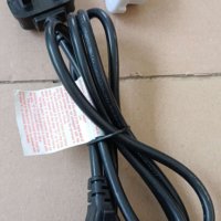 Захранващ кабел 3pin за лаптоп английски щепсел и български адаптор, снимка 2 - Кабели и адаптери - 40974946