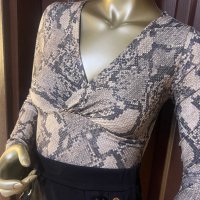 Дамско боди в змийски принт ‘, снимка 2 - Блузи с дълъг ръкав и пуловери - 40057335