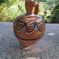 Старинна, шарена българска стомна за вода, снимка 11 - Антикварни и старинни предмети - 42596943