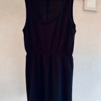 Черна къса памучна рокля или потник, снимка 4 - Рокли - 36245883