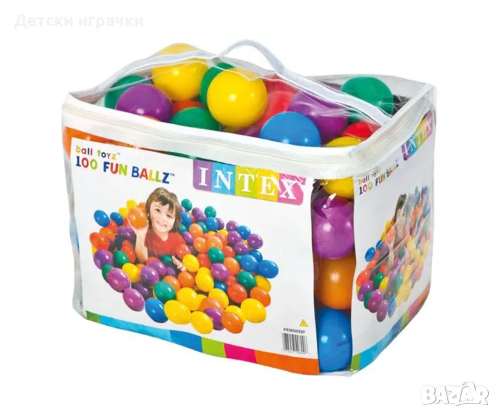 Топки INTEX 8cm Fun Ballz, 100 бр, снимка 1