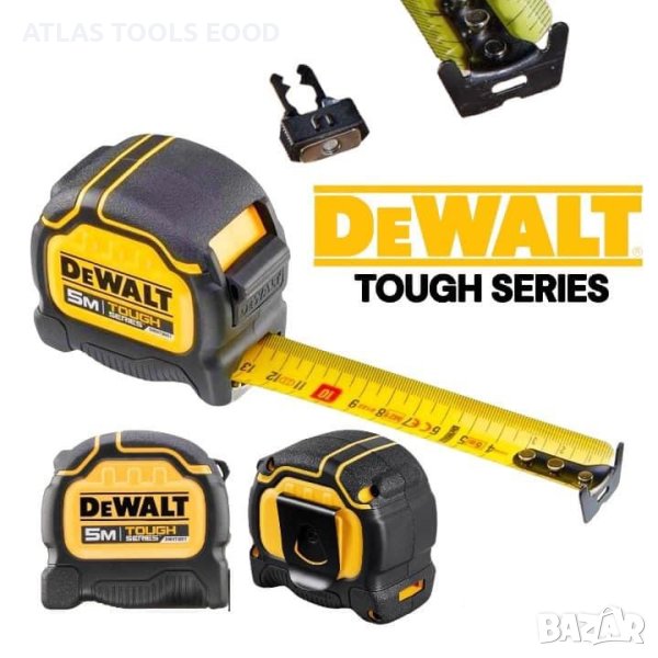 Противоударна Двулицева Ролетка 5м с магнит DeWALT DWHT36917-0 TOUGH SERIES, снимка 1