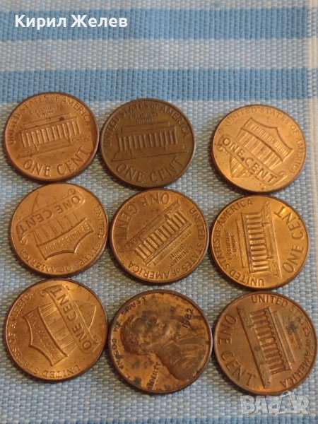 Лот монети 9 броя 1 цент АМЕРИКА различни години за КОЛЕКЦИЯ ДЕКОРАЦИЯ 31462, снимка 1