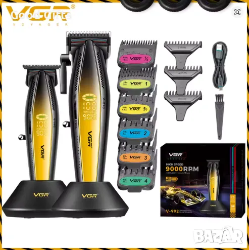 Машинка за подстригване VGR V-270 – 9000RPM, LED дисплей, професионална, снимка 1