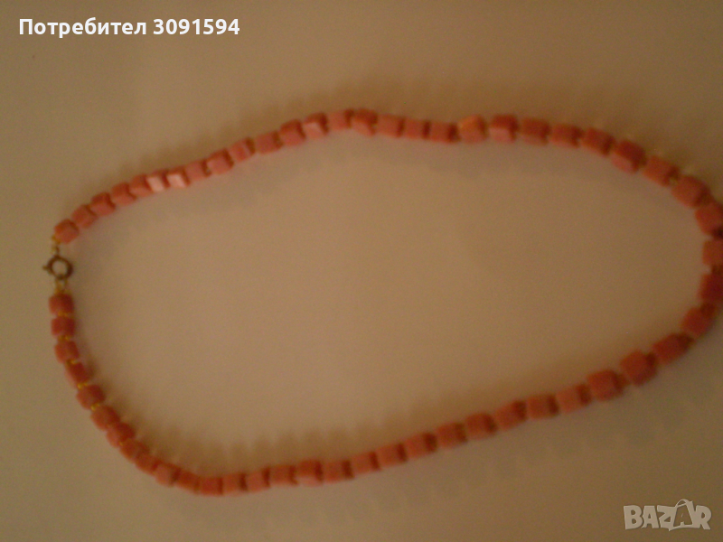  ретро Дамски  гердан мрамор от типа корал, снимка 1