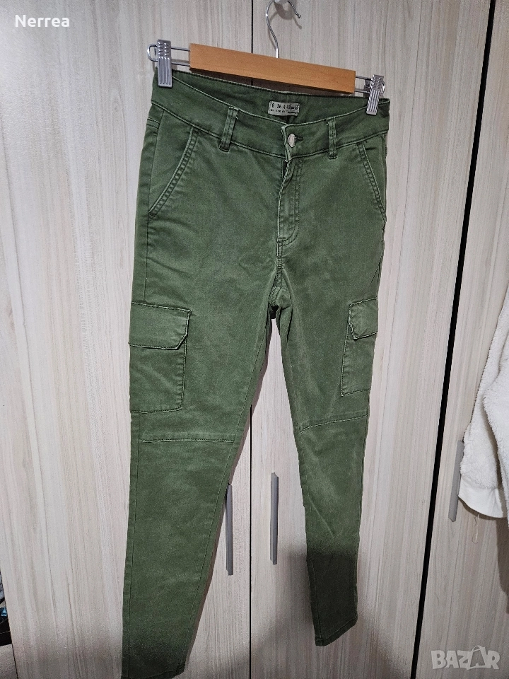 Дънки в тъмно зелено, снимка 1