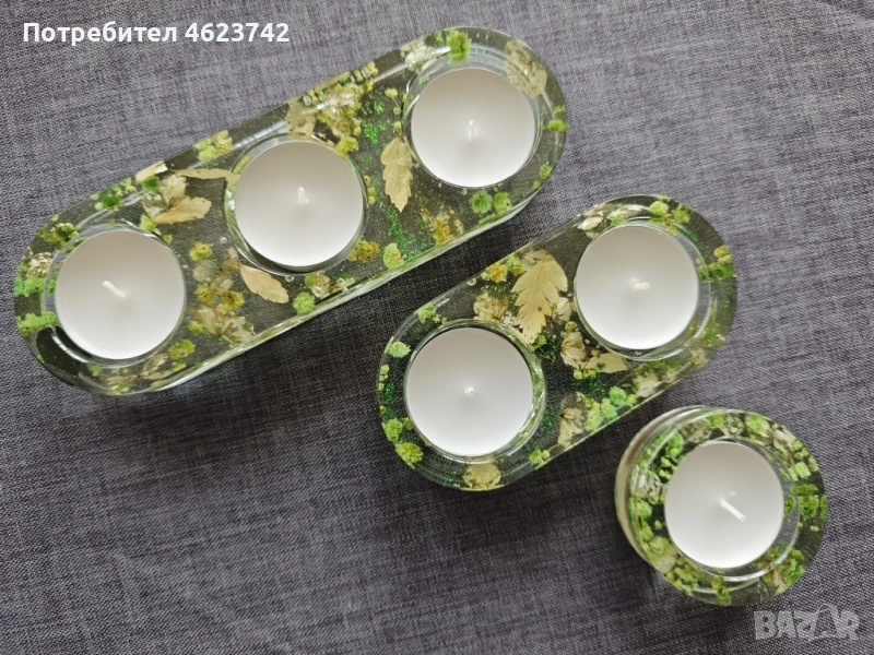 Свещник от епоксидна смола, снимка 1