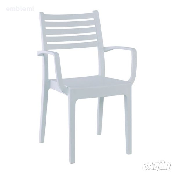 Стол трапезен градински OLIMPIA ARM Бял, снимка 1