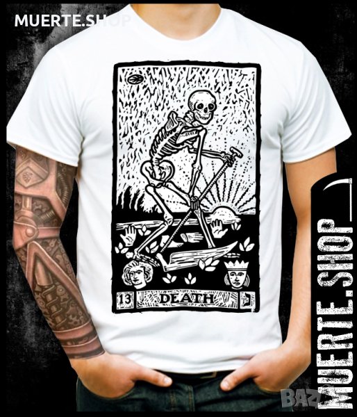 Тениска с щампа DEATH TARO CARD, снимка 1