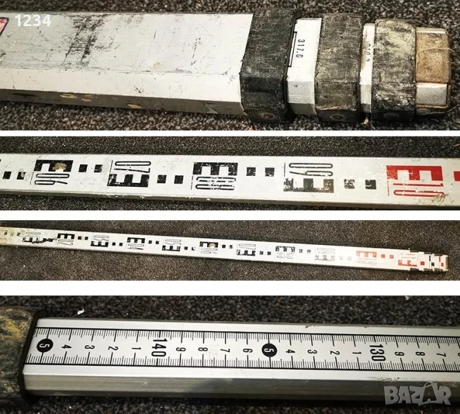 Геодезическа лата 4 метра алуминиева, снимка 1