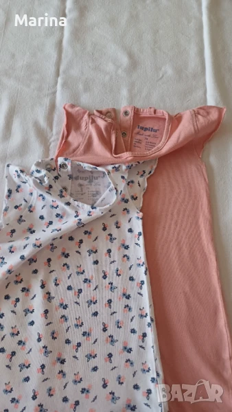 2 бр. бодита с къс крачол Lupilu за момиче - 74, снимка 1