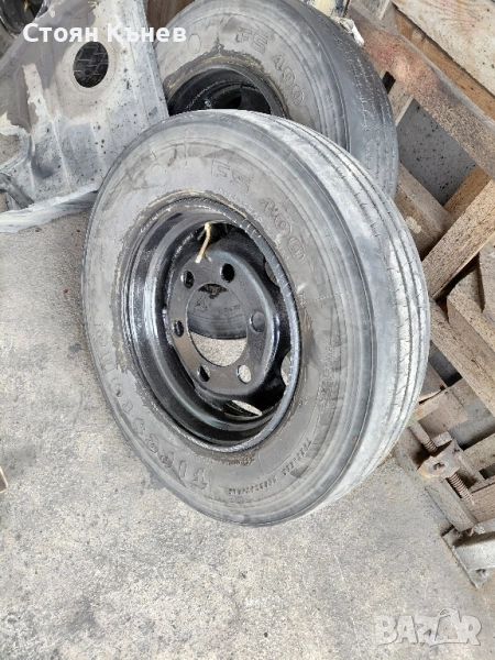 Гуми с Джанти за ремарке безкамерни , снимка 1