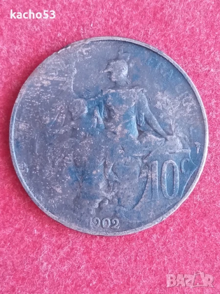 10 сантима 1902 г. Франция, снимка 1