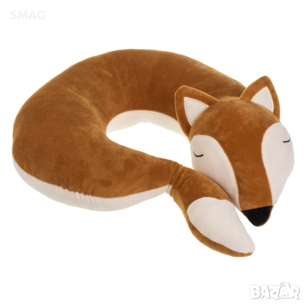 Детска възглавница за пътуване мемори пяна кафява лисица 29x34x8 см_1247067, снимка 1