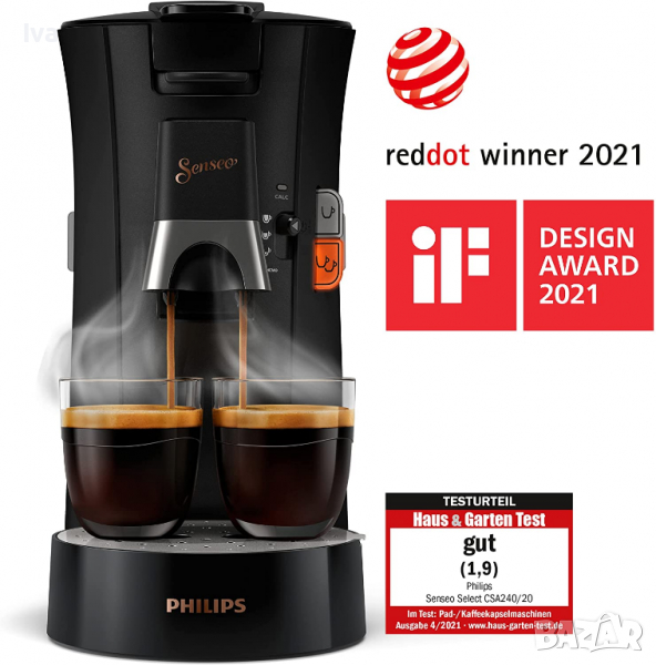 Philips Senseo Select ECO кафемашина CSA240/20, най-новият модел за късо кафе, нова, снимка 1