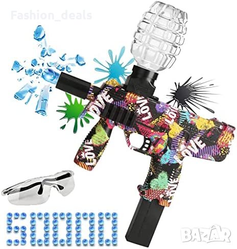 Нов Бластер с гел топчета Пистолет + очила за игри спорт на открито деца, снимка 1