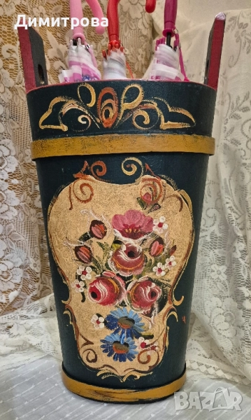 Дървен съд за чадъри/ декорация, снимка 1