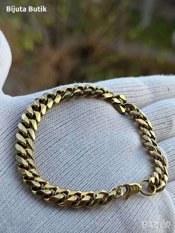 Златна Гривна Монако от медицинско злато, снимка 1