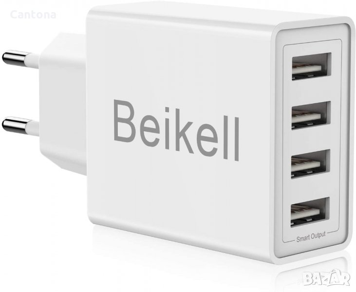 Висококачествено зарядно Beikell с 4 USB порта, Smart output, 25 W, снимка 1