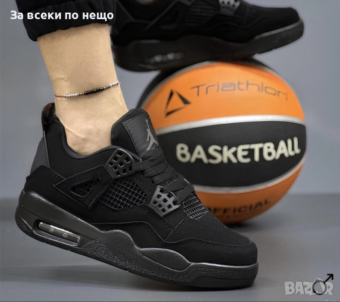 Nike air jordan 4 Цвят - Black cat Унисекс👟Мъжки Маратонки С Кутия👟Дасмки Спортни Обувки Код S297, снимка 1