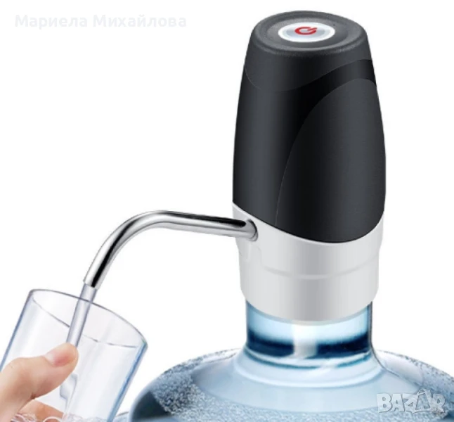 Помпа за вода акумулаторна Rosberg , с USB, Бяло с черно., снимка 1